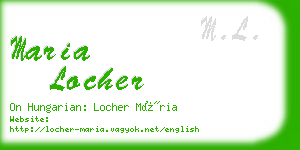 maria locher business card